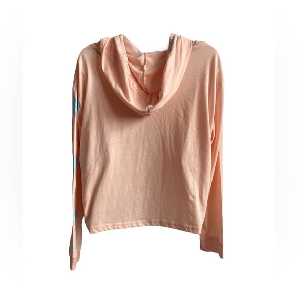 NEW Ladies Ron Jon Surf Shop Cropped Hoodie Melon and Blue Large - Picture 5 of 8